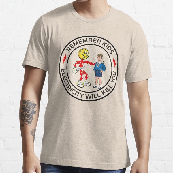 "Reddy Kilowatt, electricity kills" Tshirt for Sale by hardhathenry