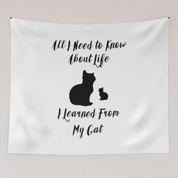 Item preview, Two Cats and All I Need to Know About Life I Learned from My Cat - Funny designed and sold by Vasabi88.