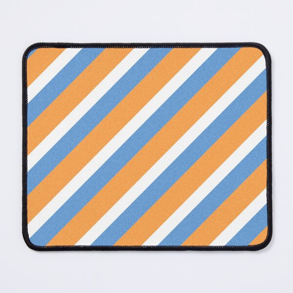 Item preview, Complimentary Stripey Diagonal Pattern - Orange Blue White Colors designed and sold by Wizzles Emporium.