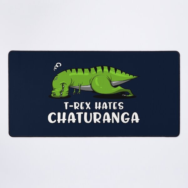 Item preview, T-Rex Dinosaur Hates Chaturanga Yoga designed and sold by underheaven.