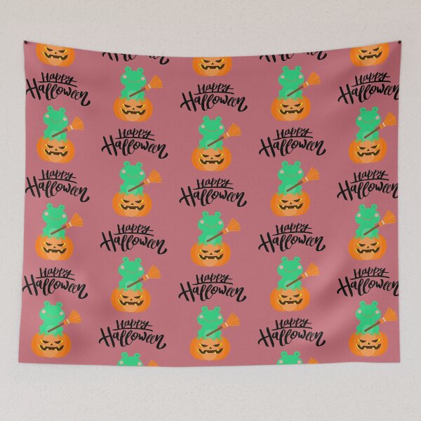Item preview, Kawaii Cute Frog Pumpkin Happy Halloween For Kids Boys Girls designed and sold by JooArtPrints  ★★★★★.