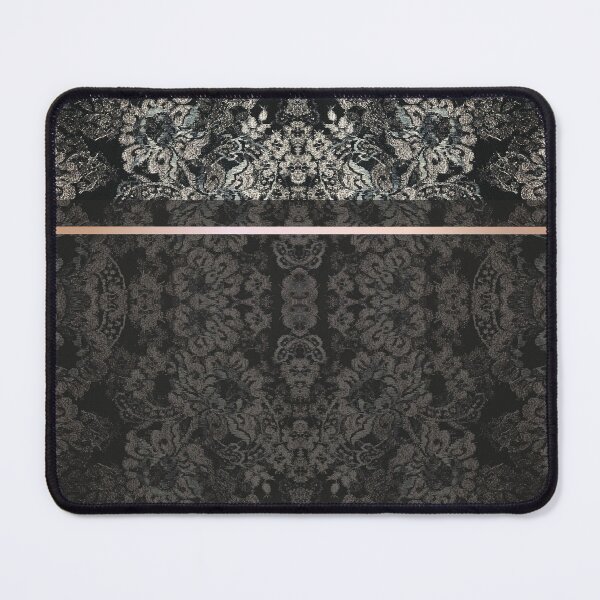 Item preview, Chic Black Rosegold Minimal Geometric Floral Lace Pattern designed and sold by LaceySkies.