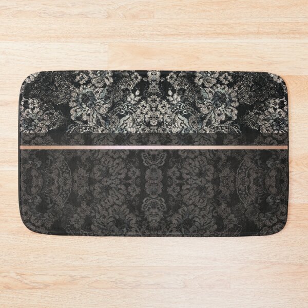 Item preview, Chic Black Rosegold Minimal Geometric Floral Lace Pattern  designed and sold by LaceySkies.