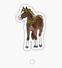 Horse with sunflowers Sticker