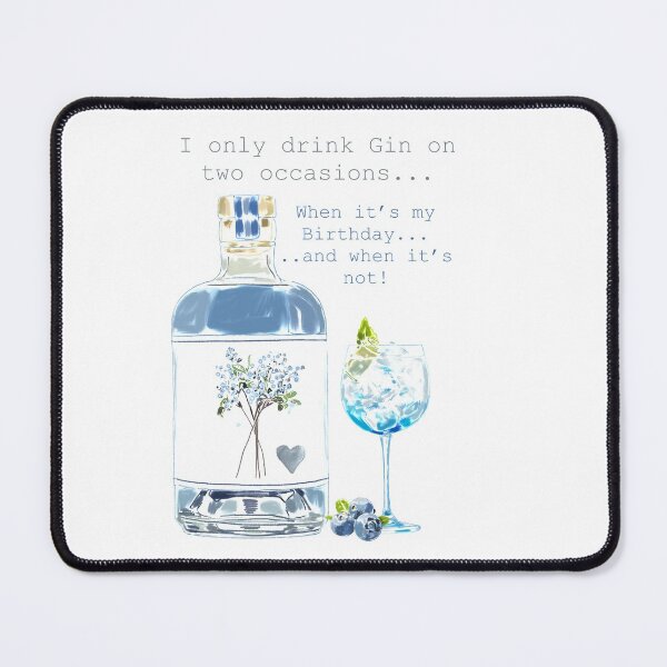 Item preview, Blue gin Birthday  designed and sold by Leatextileart.