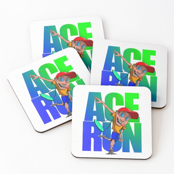 Artikelvorschau, Ace Run Guy Grün und Blau entworfen und verkauft von DiscGolfArt.