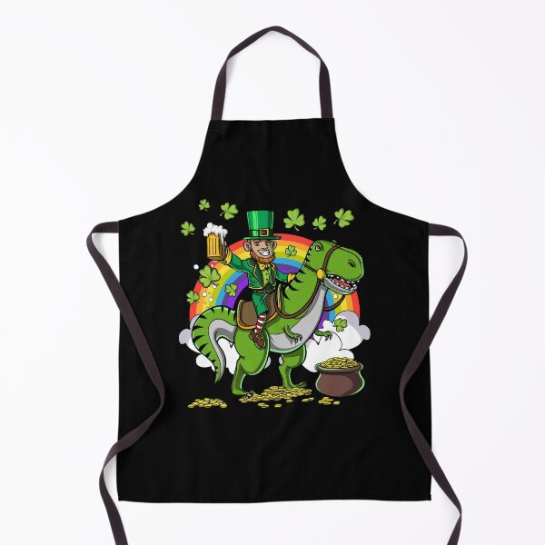 Item preview, Leprechaun Riding T-Rex Dinosaur designed and sold by underheaven.