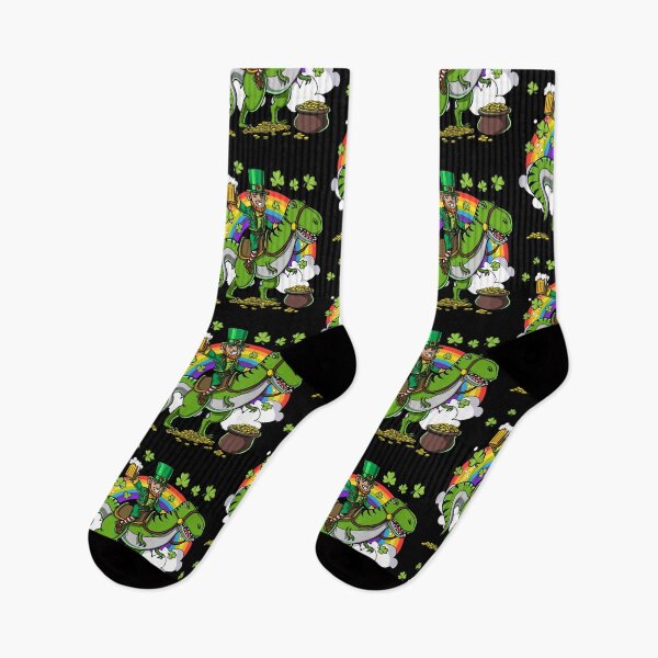 Item preview, Leprechaun Riding T-Rex Dinosaur designed and sold by underheaven.