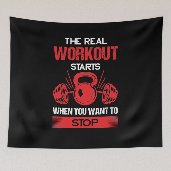 Item preview, The Real workout Starts when you Want to Stop  designed and sold by wravelo.