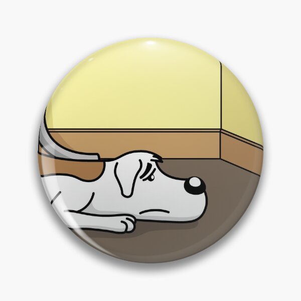 Item preview, Illustration of a sad dog with longing waiting for his owner to get home. Item for institutional and veterinary materials designed and sold by LucianoCosmo.