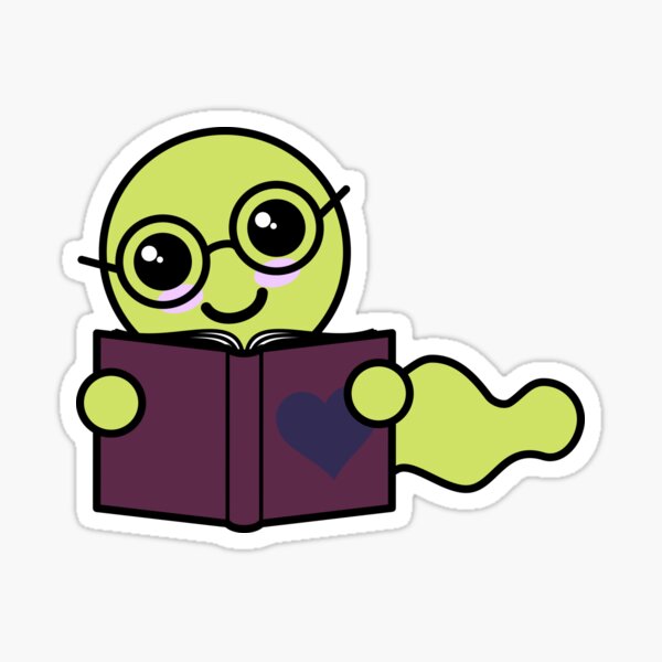 Bookworm Sticker