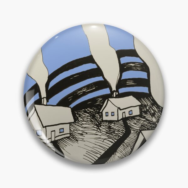 Item preview,  3 Houses 2 Road 3 Smokes - beige and blue designed and sold by Istvan Ocztos.