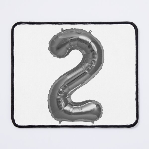 Item preview, Two Number 2 Metallic Silver Mylar Foil Helium Balloon for Two Year Old Toddler Birthday  designed and sold by Birthdates.
