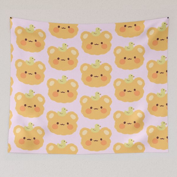 Item preview, Minimalist Cute Cartoon Bear With Rubber Duck designed and sold by ViolettLight.