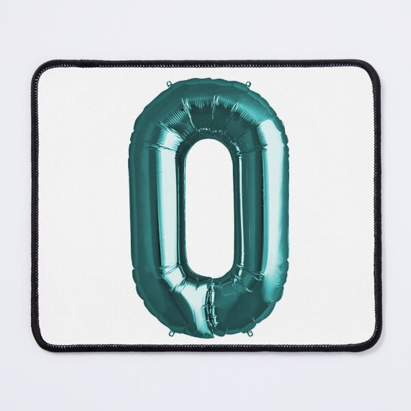 Item preview, Zero Number 0 Metallic Aqua Blue Mylar Foil Helium Balloon for Newborns designed and sold by Birthdates.
