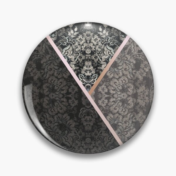 Artikelvorschau, Chic Black Rosegold Minimal Geometric Floral Lace Pattern entworfen und verkauft von LaceySkies.