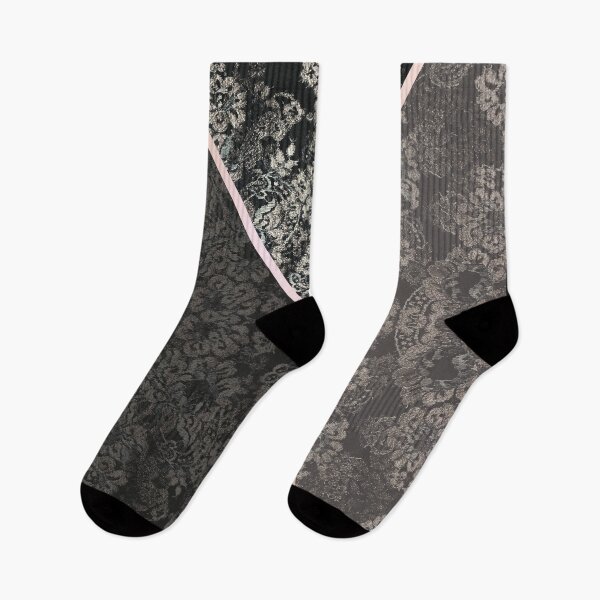Item preview, Chic Black Rosegold Minimal Geometric Floral Lace Pattern  designed and sold by LaceySkies.