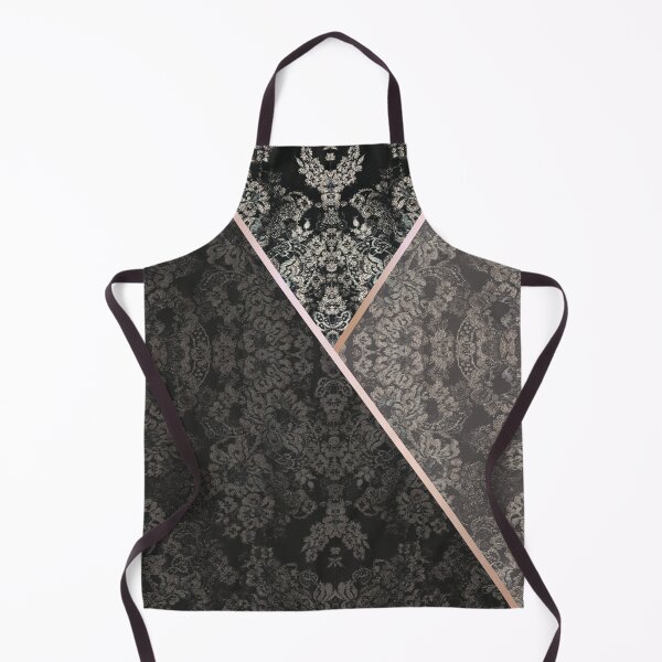 Item preview, Chic Black Rosegold Minimal Geometric Floral Lace Pattern designed and sold by LaceySkies.