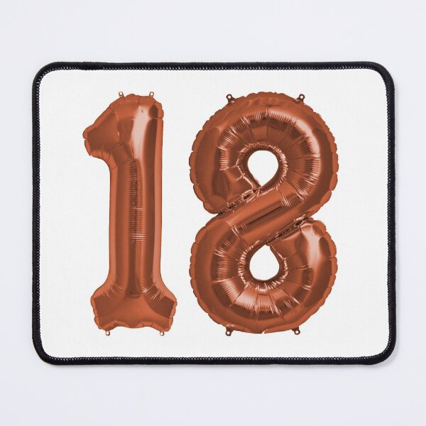 Item preview, Copper 18th Birthday Metallic Helium Balloons Numbers designed and sold by Birthdates.