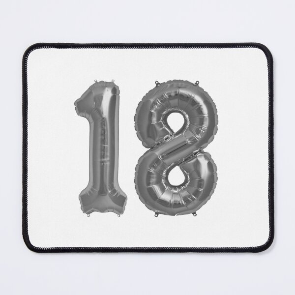 Item preview, Silver 18th Birthday Metallic Helium Balloons Numbers designed and sold by Birthdates.