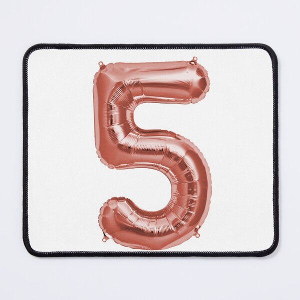 Item preview, Five Number 5 Metallic Rose Gold Mylar Foil Helium Balloon for Five Year Old Pre-K Child or Fifth Anniversary designed and sold by Birthdates.