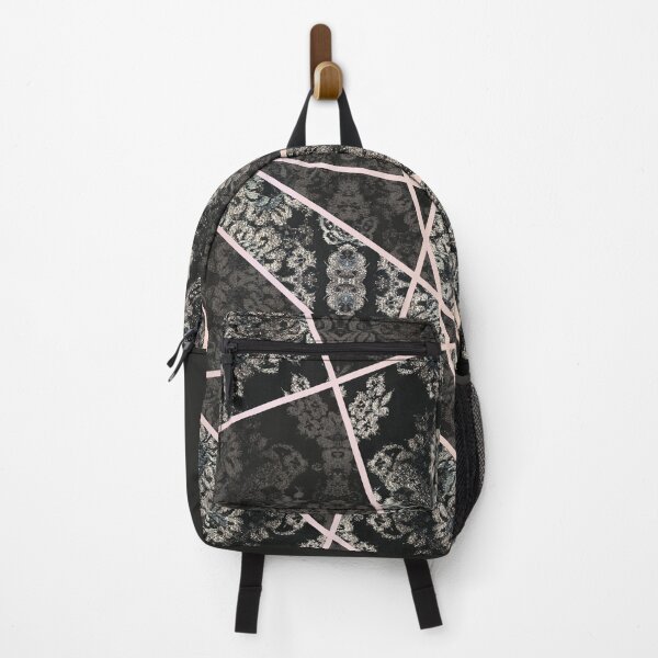 Item preview, Chic Black Rosegold Minimal Geometric Floral Lace Pattern designed and sold by LaceySkies.
