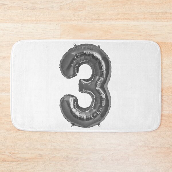 Item preview, Three Number 3 Metallic Silver Mylar Foil Helium Balloon for Three Year Old Toddler  designed and sold by Birthdates.