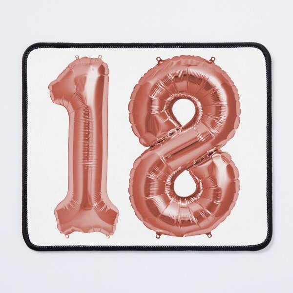 Item preview, Rose Gold 18th Birthday Metallic Helium Balloons Numbers designed and sold by Birthdates.