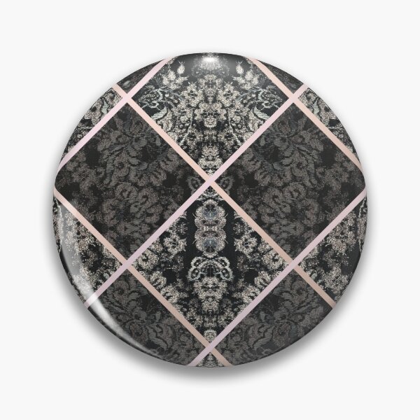 Artikelvorschau, Chic Black Rosegold Minimal Geometric Floral Lace Pattern entworfen und verkauft von LaceySkies.