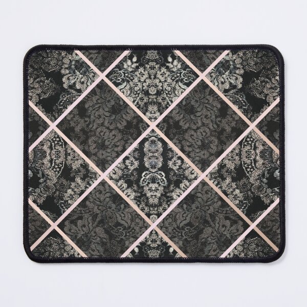 Item preview, Chic Black Rosegold Minimal Geometric Floral Lace Pattern designed and sold by LaceySkies.