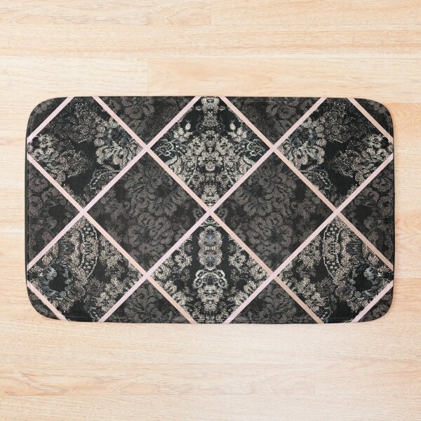 Item preview, Chic Black Rosegold Minimal Geometric Floral Lace Pattern  designed and sold by LaceySkies.