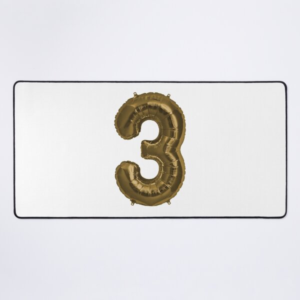 Item preview, Three Number 3 Metallic Bronze Mylar Foil Helium Balloon for Three Year Old Toddler  designed and sold by Birthdates.