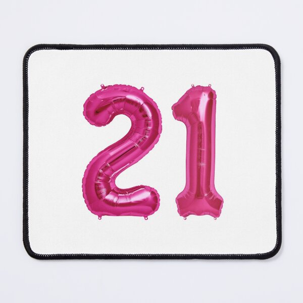 Item preview, Hot Pink 21st Birthday Metallic Helium Balloons Numbers designed and sold by Birthdates.