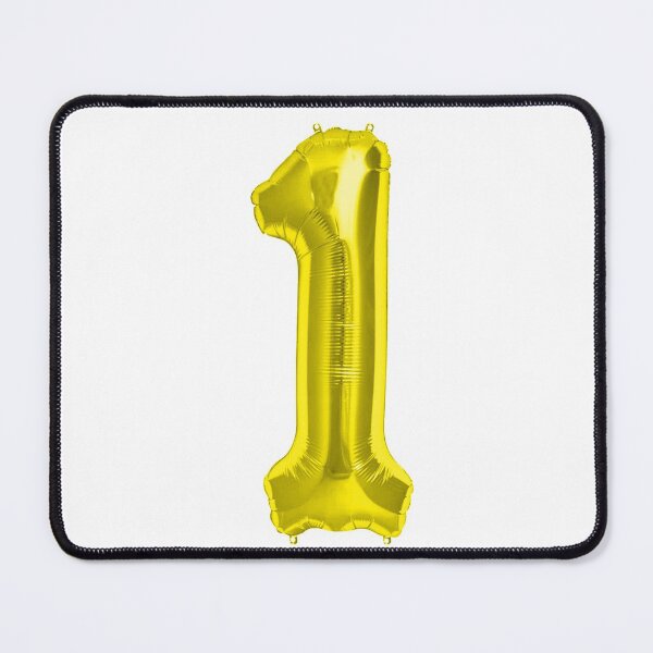 Item preview, One Number 1 Metallic Yellow Gold Mylar Foil Helium Balloon for First Birthday or Anniversary designed and sold by Birthdates.