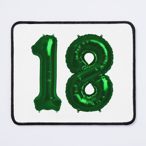 Item preview, Bright Green 18th Birthday Metallic Helium Balloons Numbers designed and sold by Birthdates.