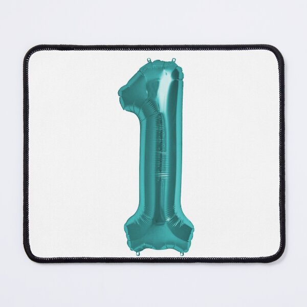Item preview, One Number 1 Metallic Aqua Blue Mylar Foil Helium Balloon for First Birthday or Anniversary designed and sold by Birthdates.