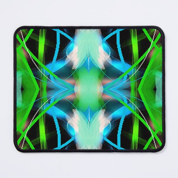 Item preview, Neon blue and green graphic psychedelic ,arte abstracto,abstract art design designed and sold by Adri Barnard.