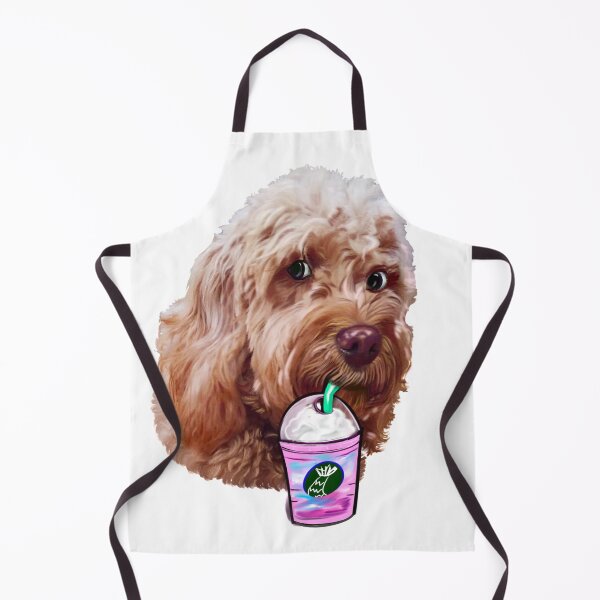 Item preview, Cavapoo Cavoodle puppy dog iced coffee - funny cute cavalier king charles spaniel poodle, puppy love designed and sold by Artonmytee.