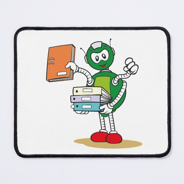 Item preview, Illustration of a character general service robot mascot and organizing files, ideal for field training and internal designed and sold by LucianoCosmo.