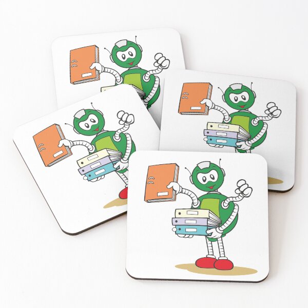 Item preview, Illustration of a character general service robot mascot and organizing files, ideal for field training and internal designed and sold by LucianoCosmo.