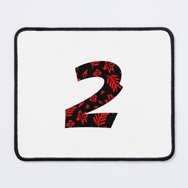 Item preview, Digit 2 (two) with floral pattern designed and sold by ns-dot-design.