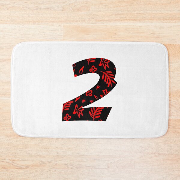 Item preview, Digit 2 (two) with floral pattern designed and sold by ns-dot-design.