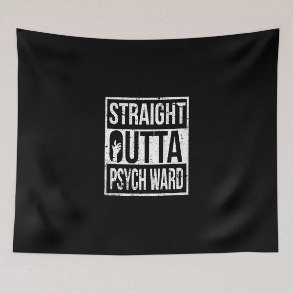Item preview, Straight Out Of Funny Psych Ward Halloween Costume Crazy designed and sold by politevann.