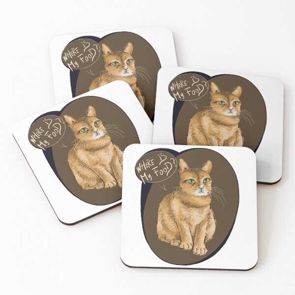 Aperçu de l'œuvre Où est ma nourriture? Chat affamé créée et vendue par broke-n-artist.