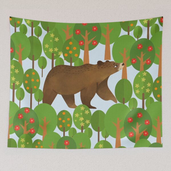 Item preview, Bear In The Jungle designed and sold by Pearl-Island.