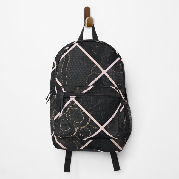 Item preview, Chic Black Rosegold Minimal Geometric Floral Lace Pattern designed and sold by LaceySkies.