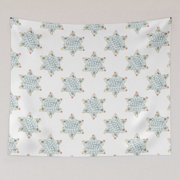 Item preview, Floral Sheriffs Star designed and sold by Miwhi’s Shop.