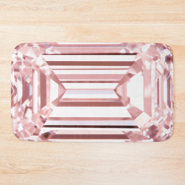 Item preview, pink emerald cut diamond designed and sold by QueenofCarbon.