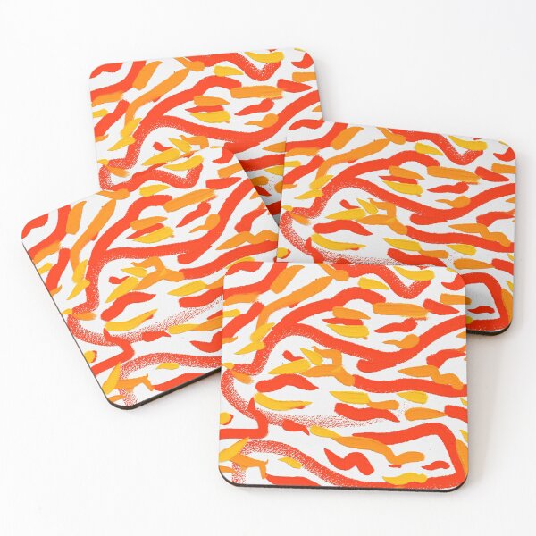 Item preview, Yellow Red Orange Colorful Bright Oil Paint Painting Abstract Art   designed and sold by hopecope.