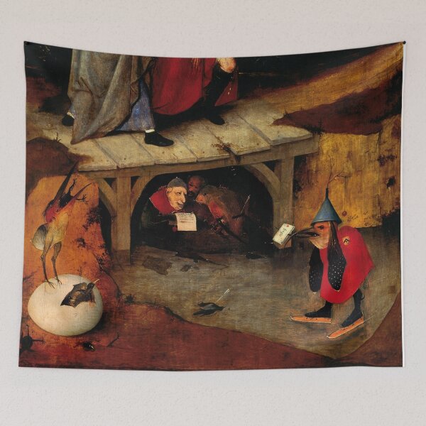 Item preview, DEMON BIRD WITH ICE SKATES IN THE DARK  Detail from Triptych of the Temptation of St. Anthony by Hieronymus Bosch  designed and sold by BulganLumini.